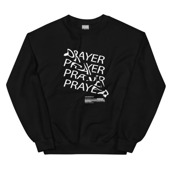 prayer sweatshirt white design