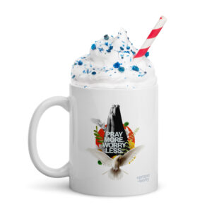 pray more worry less mug